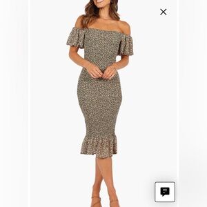 Petal & Pup Claire Smocked Off the Shoulder Dress